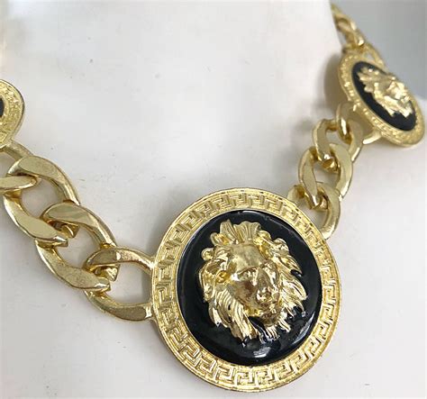 cheap versace necklace|authentic versace lion necklace.